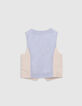 Chaleco de traje formal beige de niño-3