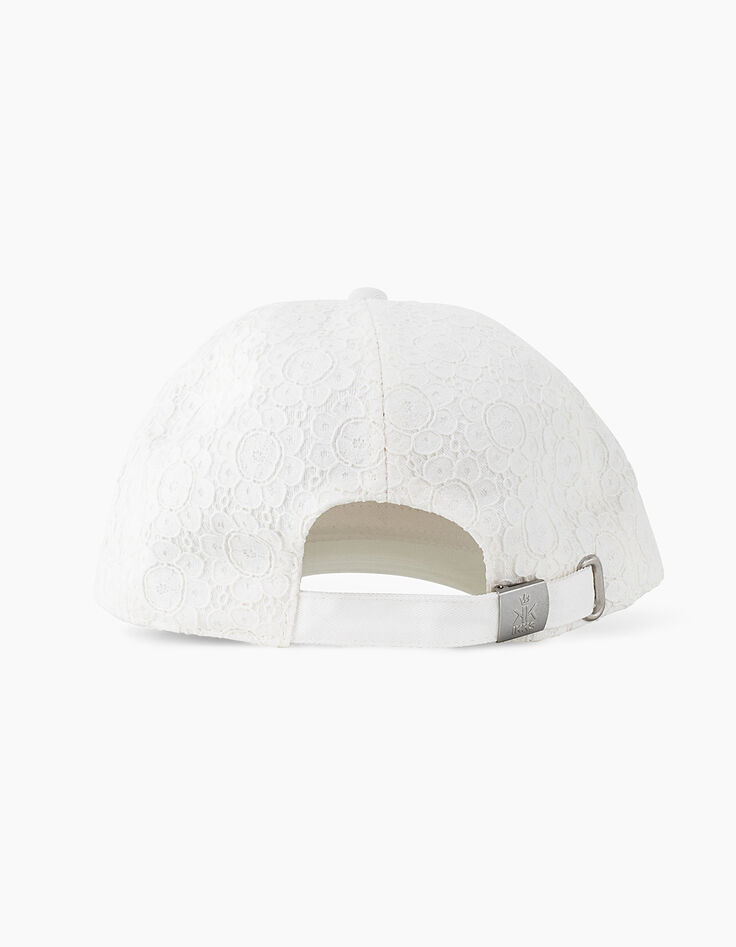 Casquette blanc cassé dentelle brodée IKKS fille -5