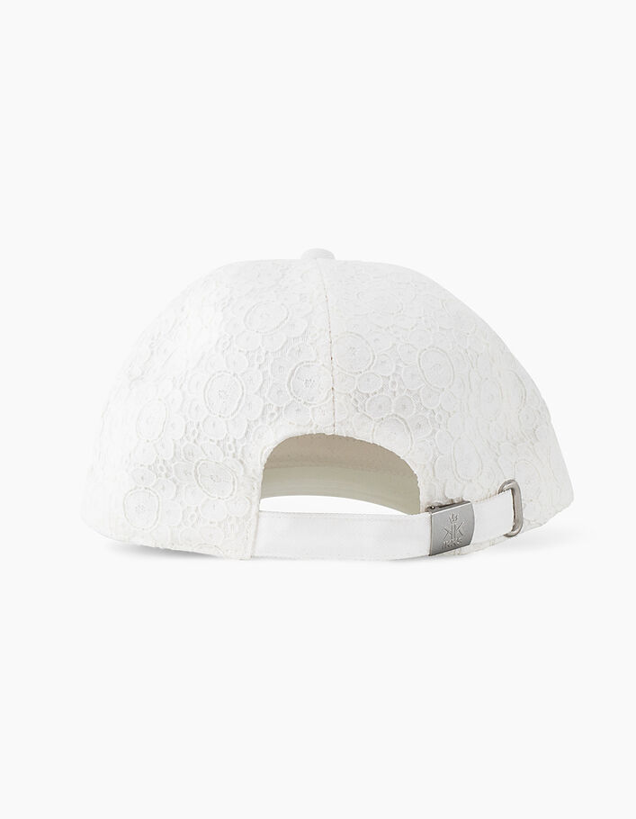 Girls’ off-white cap, IKKS embroidered lace  - IKKS