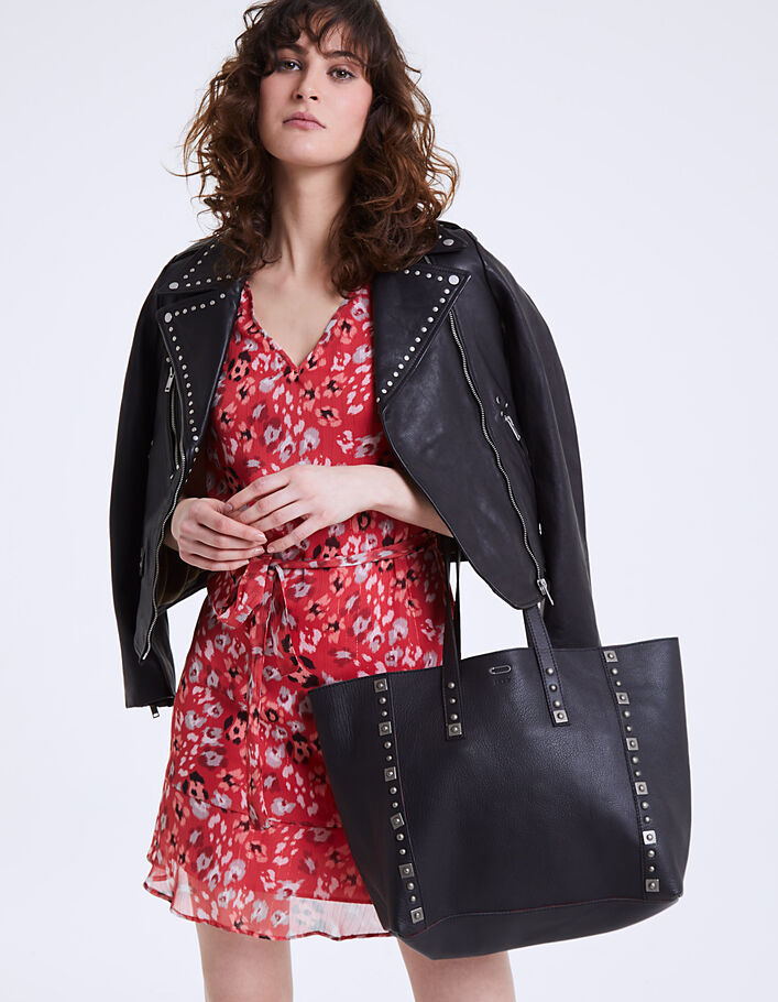 Women's The Working Bag studded leather tote bag IKKS