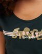Babery green T-shirt met tekst en strepen I.Code-4