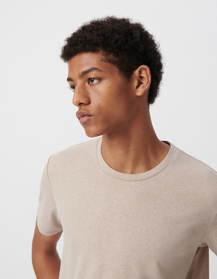 Men’s sand hemp blend DRY FAST T-shirt-4