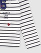 Cremewei&szlig;es, besticktes M&auml;dchen-Ringelshirt, Biobaumwolle-4