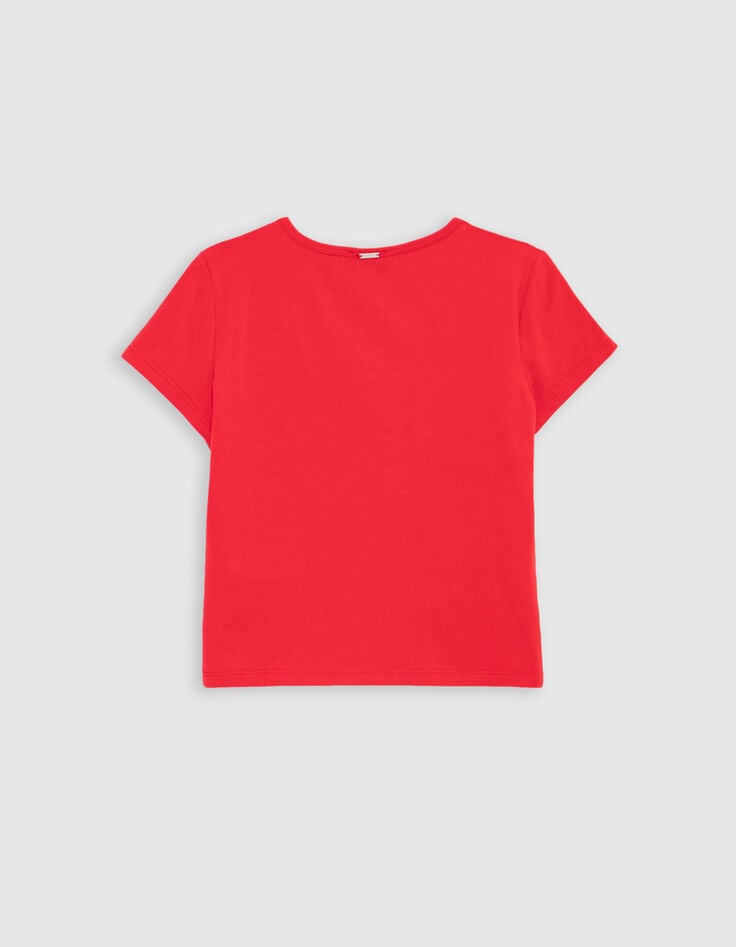 Rood T-shirt voor meisjes-3