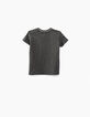 Tee-shirt vert foncé à typo bouclette bébé garçon -3