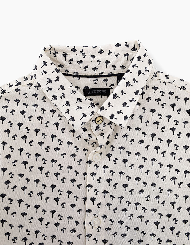 Camisa cruda estampado palmeras niño -4 Camisa cruda estampado palmeras niño -4