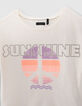 Weißes Mädchen-T-Shirt aus Biobaumwolle mit Peace and Love-2