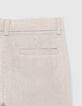 Boys’ beige striped occasionwear suit trousers-5