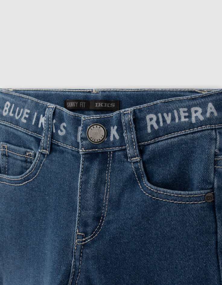 Boys’ blue deep-dye look skinny jeans-5