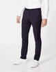 Pantal&oacute;n de traje SLIM marino de rayas finas Hombre-2