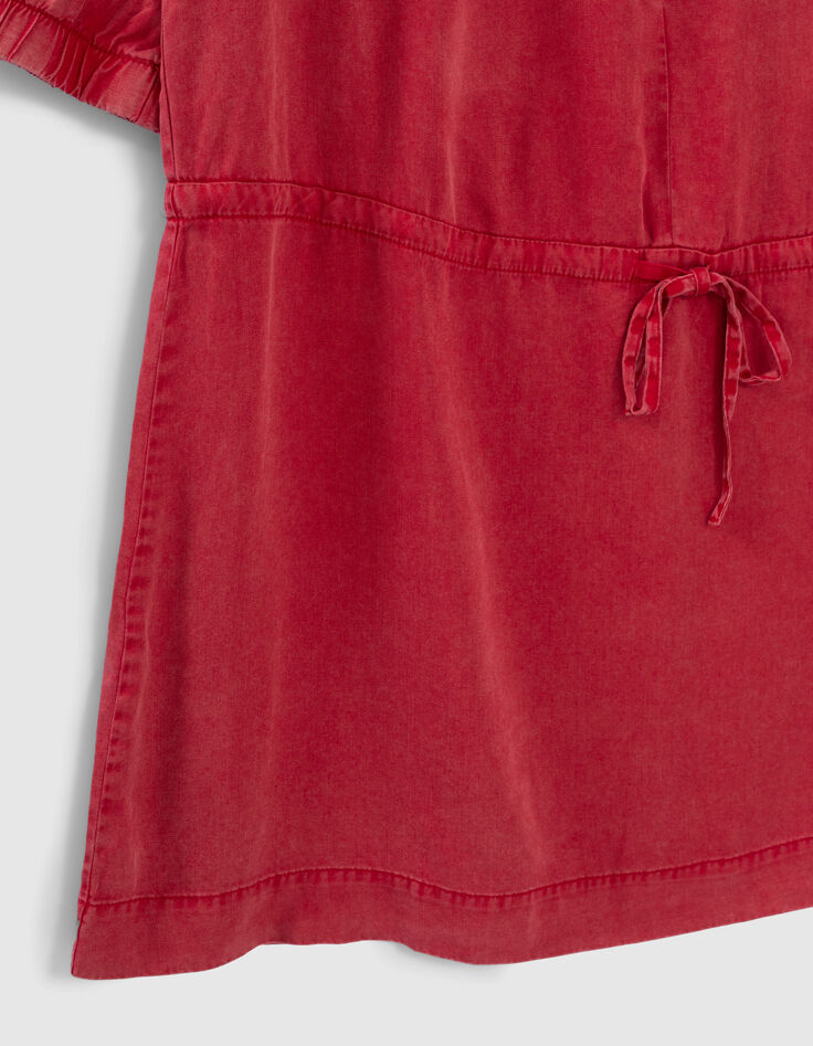 Robe courte rouge délavé Lenzing™ Lycocell™ Femme-10