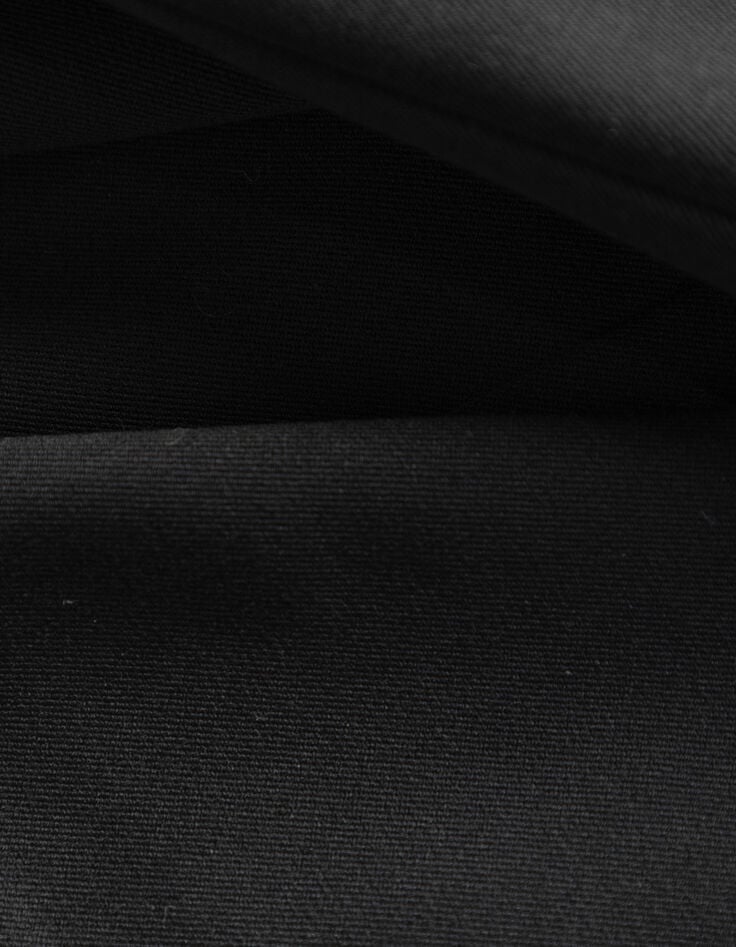 Schwarzes Damenkurzkleid vorne geknöpft-6 Schwarzes Damenkurzkleid vorne geknöpft-6