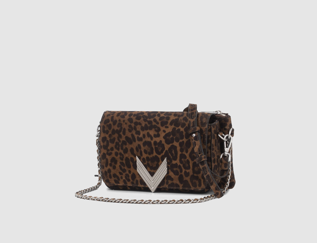 Women’s camel leopard motif suede 111 MEATPACKING bag - IKKS-2