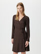 Vestido cruzado marrón leopardo mujer-3