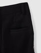 Pantalón negro con cordón lateral bordado niña-6