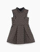 Vestido-patinadora negro jacquard efecto brocado copper-2