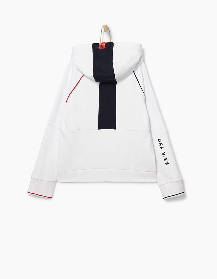 Witte sweater in colorblock-stijl jongens -3