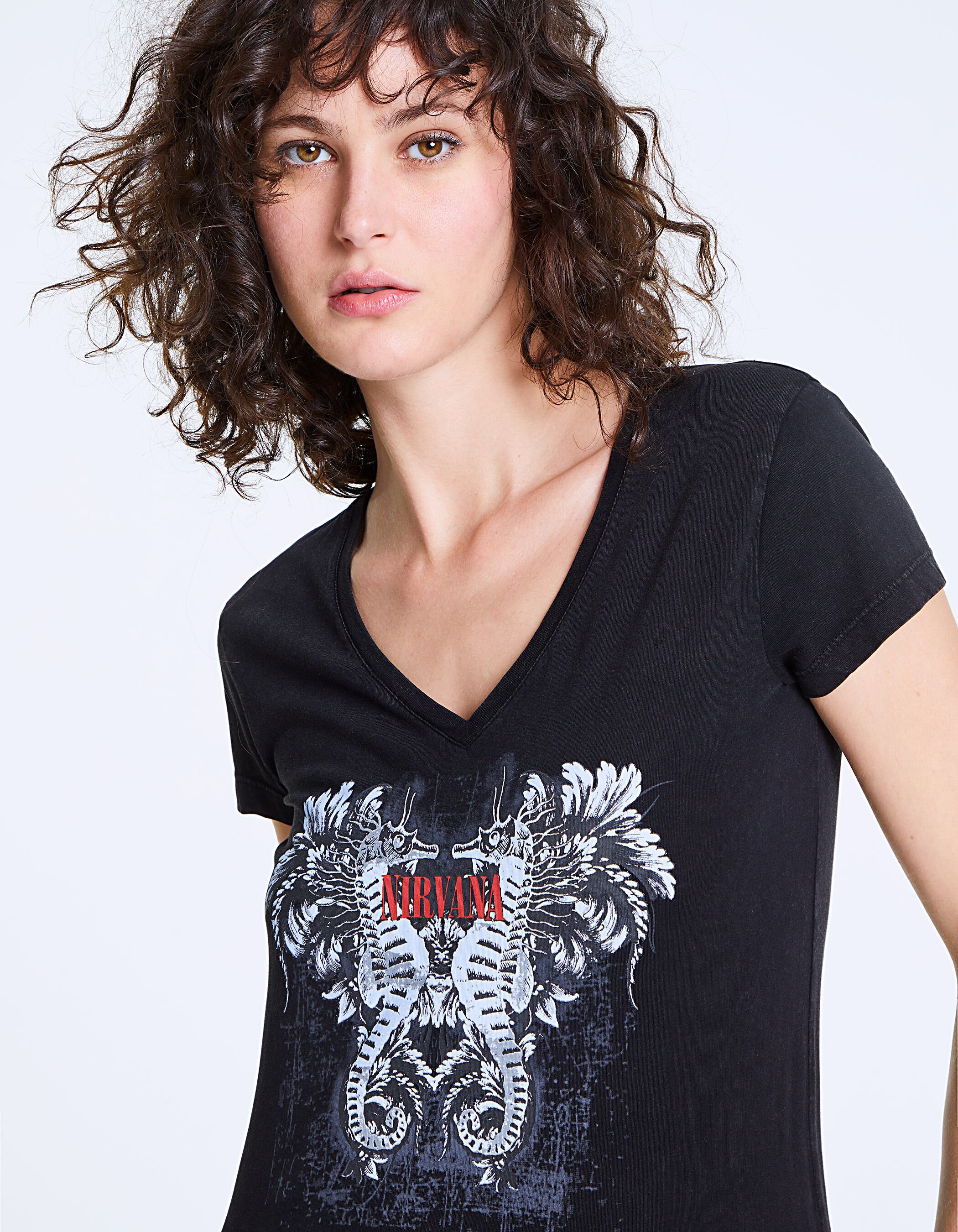 Nirvana t shirt femme clearance