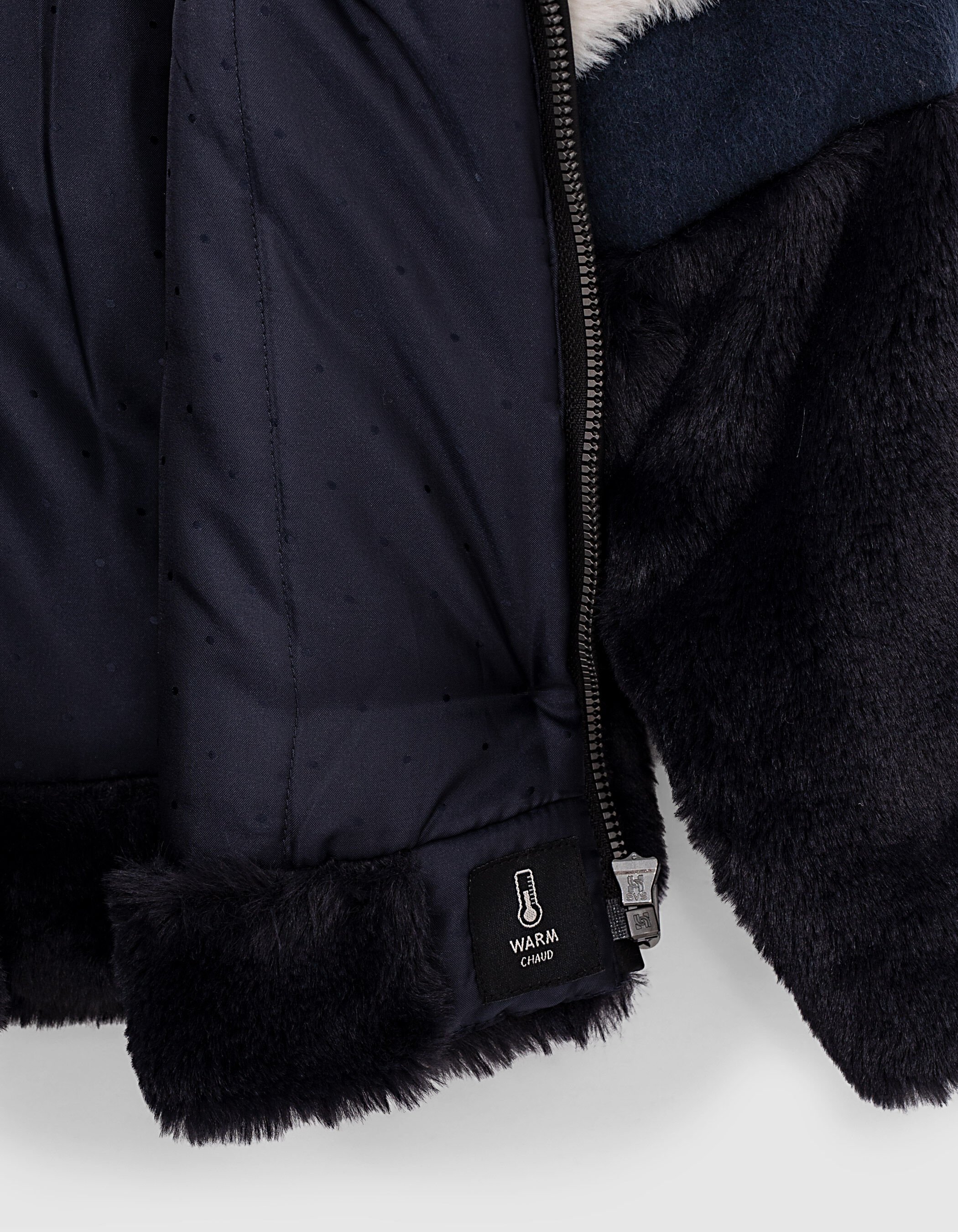 Girls black deals faux fur coat