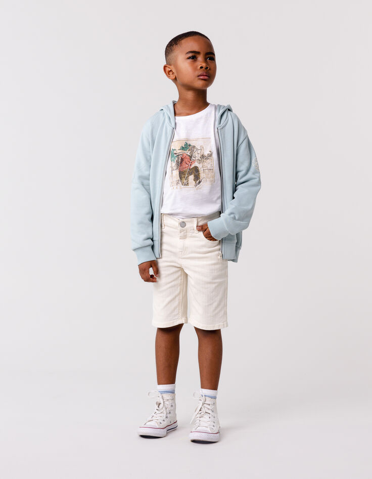 Beige REGULAR-Jungenjeansbermudas-1