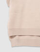 Beige tricot spencer meisjes-4