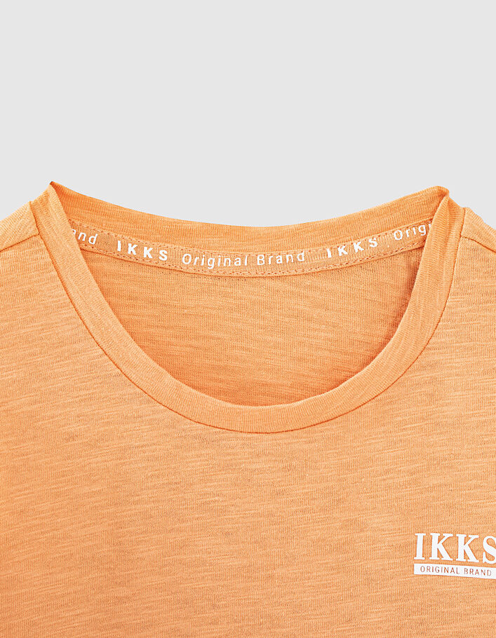 Boys' faded orange Essentials T-shirt  - IKKS