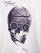 Weißes Jungen-T-Shirt mit Totenkopf, Radio und Sneakers-4