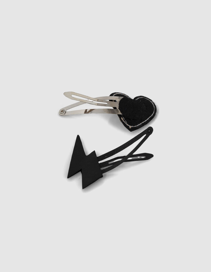 Barrettes noire-&eacute;clair et or-c&oelig;ur fille-3