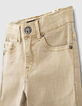 Jean slim beige moyen garçon -5
