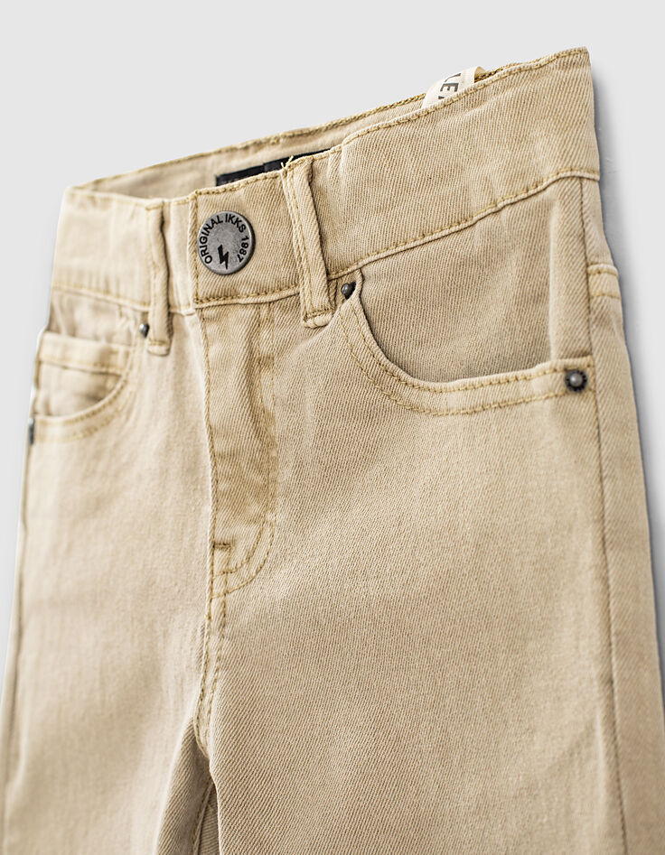 Jean slim beige moyen garçon -5 Jean slim beige moyen garçon -5
