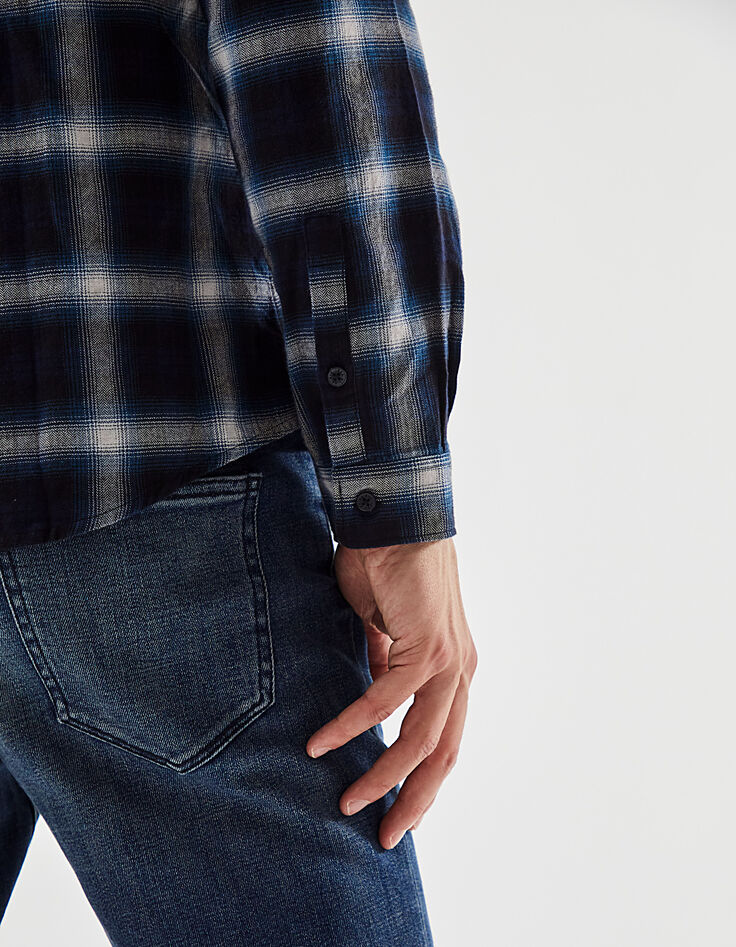 Chemise REGULAR duck blue à carreaux Homme-5