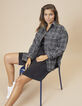Surchemise noire et blanche façon tweed  I.Code-1