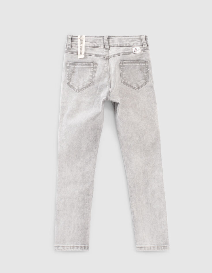 White Grey Slim-M&auml;dchenjeans mit Kettchen seitlich  -4