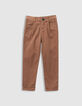 Blauwe loose chinobroek jongens-1