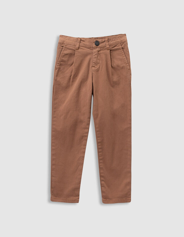 Blauwe loose chinobroek jongens-1