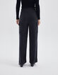 Pantalon battle noir Lyocell® taille haute Femme-3