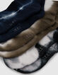 Chaussettes noir, bleu, kaki à motif tie and dye Femme-5