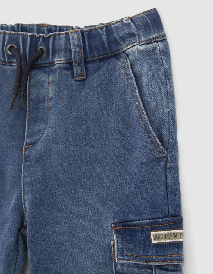 Boys' blue denim EASY COMBAT joggers-2
