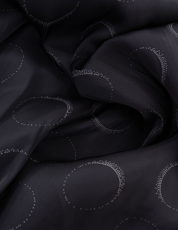 Robe longue noire imprim&eacute; &eacute;clipses Femme-6