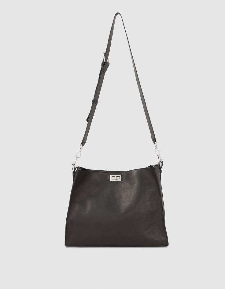 Sac The Worker noir cuir Femme-1