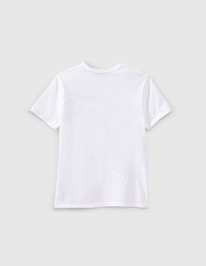 Boys’ off-white floral logo T-shirt - IKKS