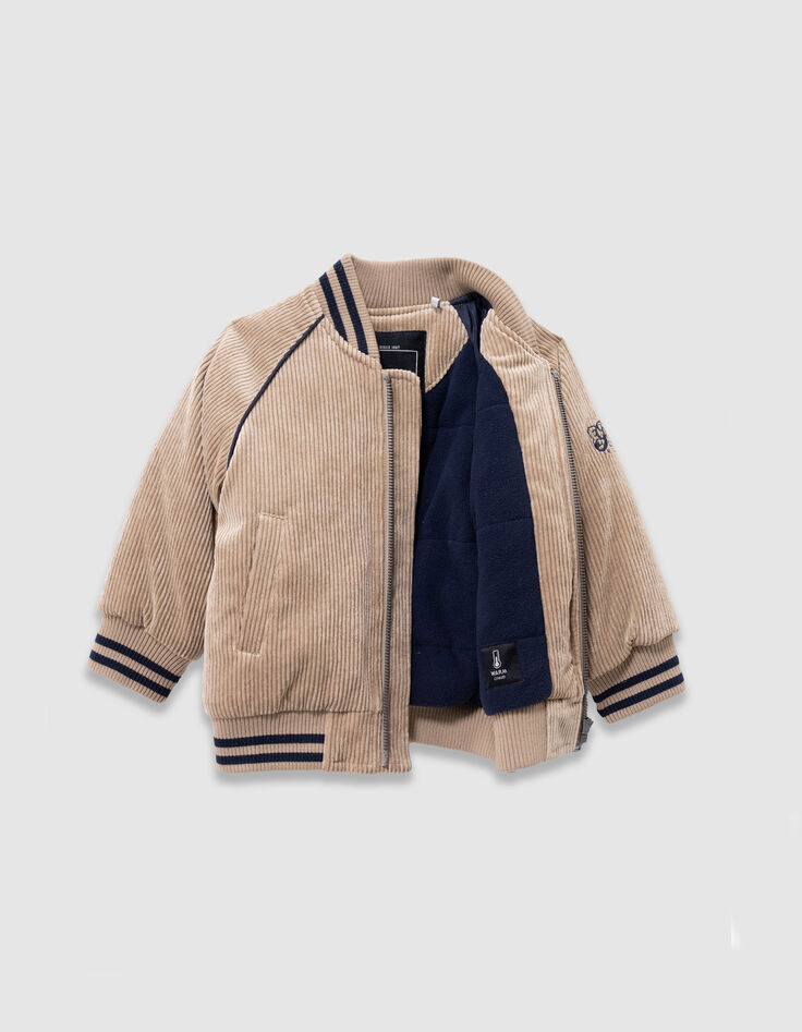 Boys’ beige corduroy varsity-style jacket-5
