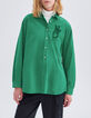 Women’s green organic needlecord shirt-4