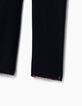 Leggings réversible orange imprimé et navy fille-6