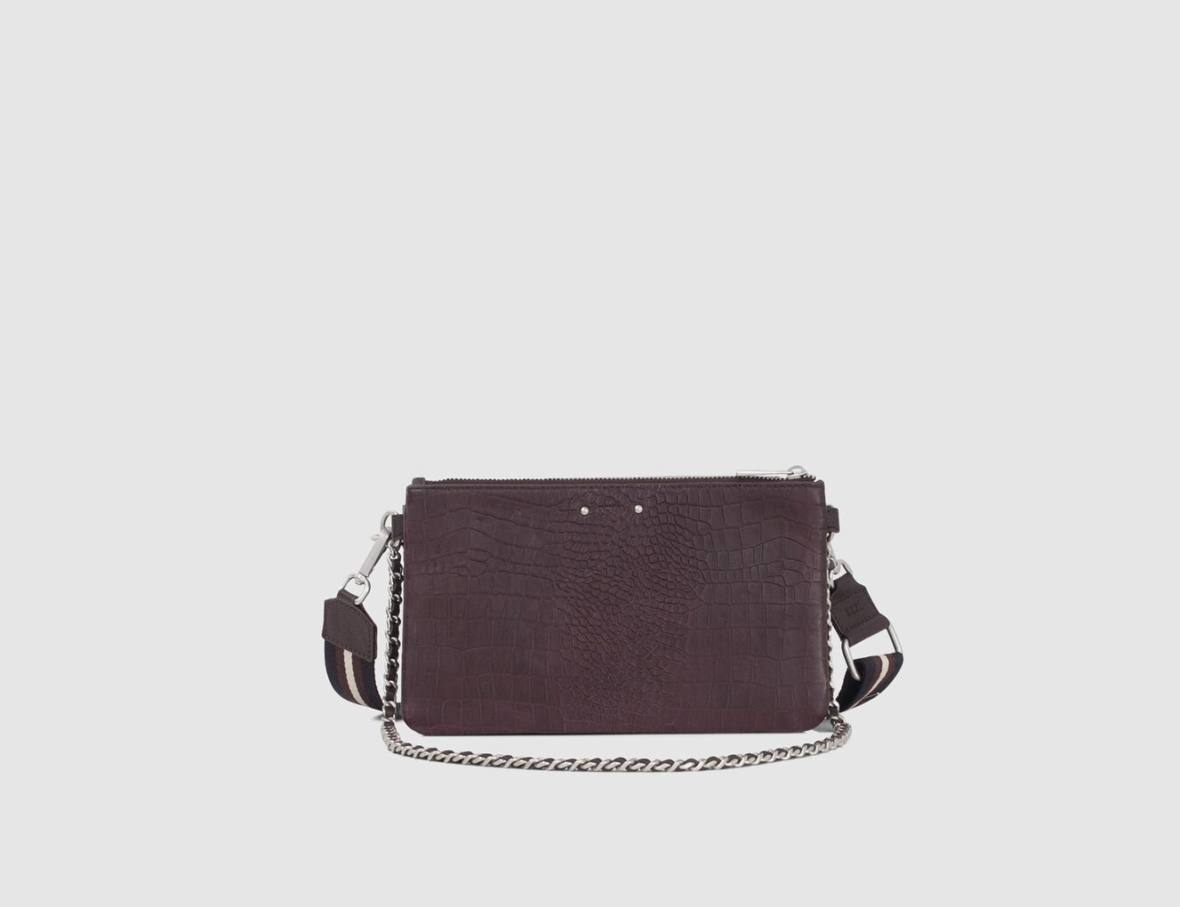 Le 111 TRINITY SCHOOL bordeaux cuir embossé python Femme - IKKS-3