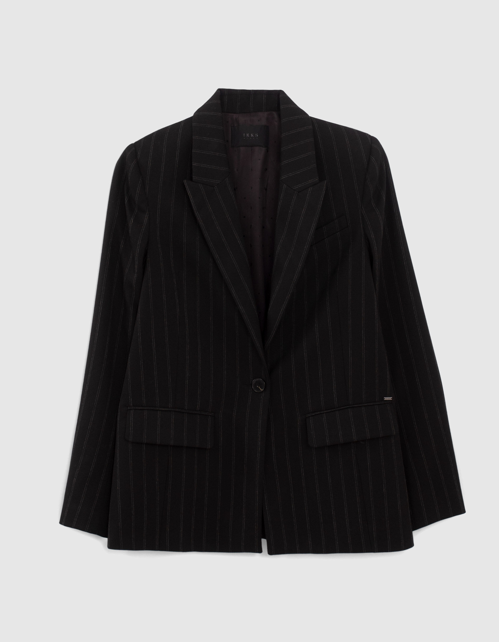 Women s large black striped tennis jacket