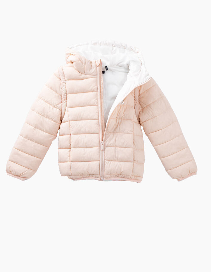 Girls’ pink Essential recycled light padded jacket  - IKKS