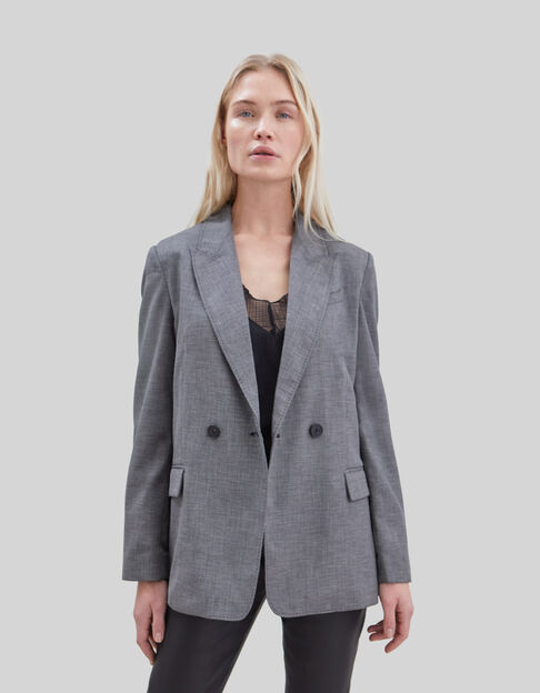 Pure Edition – Women's black semi-plain suit jacket - IKKS