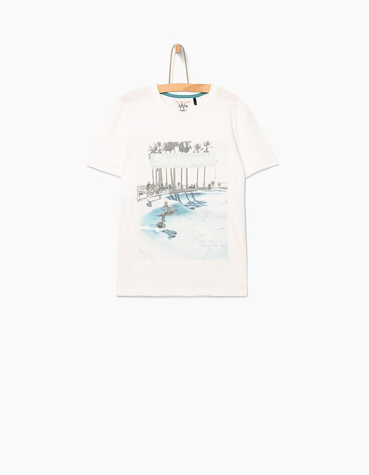 Gebroken wit T-shirt Skatepool -2 Gebroken wit T-shirt Skatepool -2