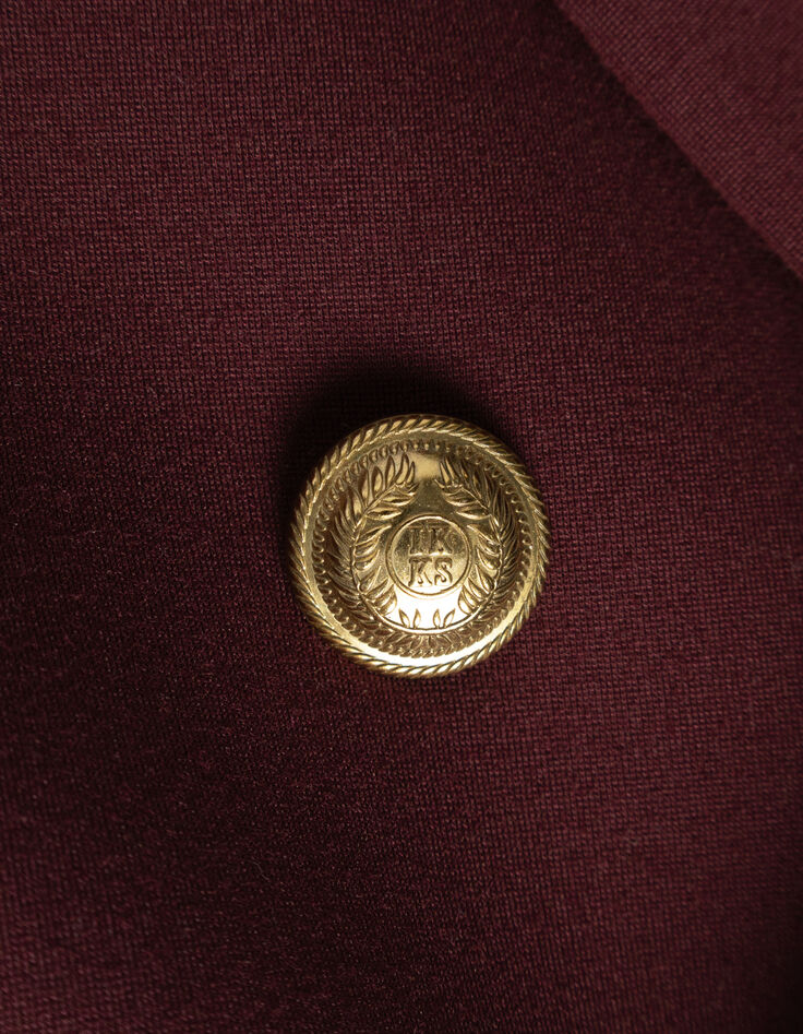 Women’s burgundy Milano knit suit jacket-6